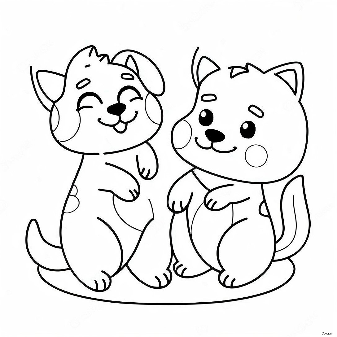 Cute Lol Pets Playing Together Coloring Page 18606 15577