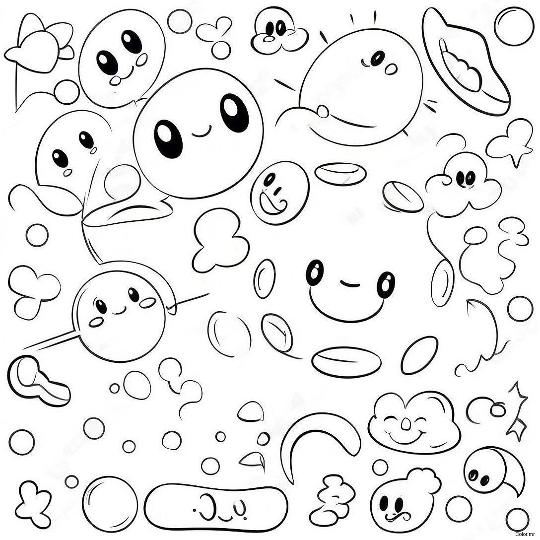 Cute Numbers With Smiley Faces Coloring Page 20222 18803
