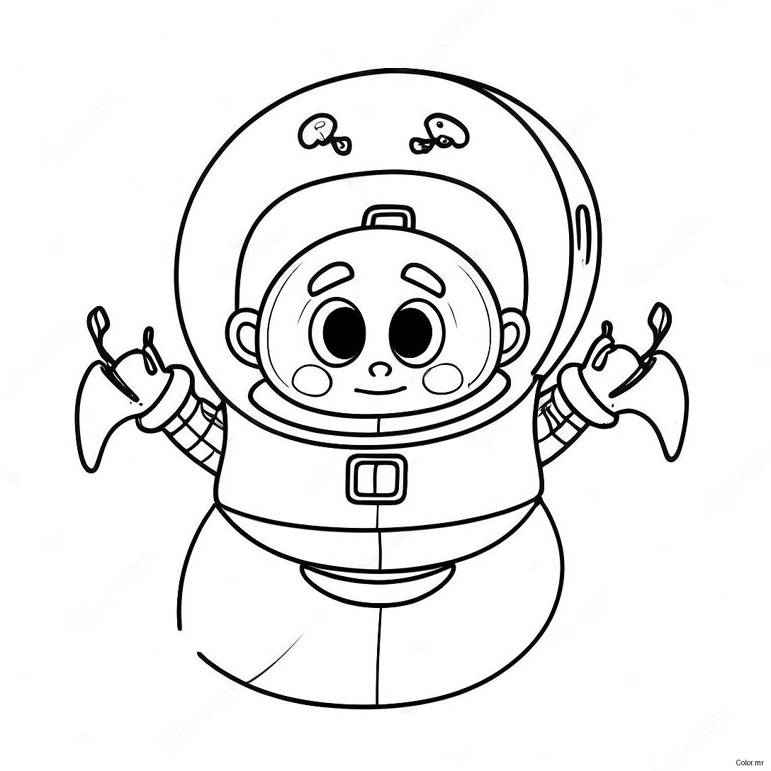 Cute Toy Story Alien In Spaceship Coloring Page 69994 57882