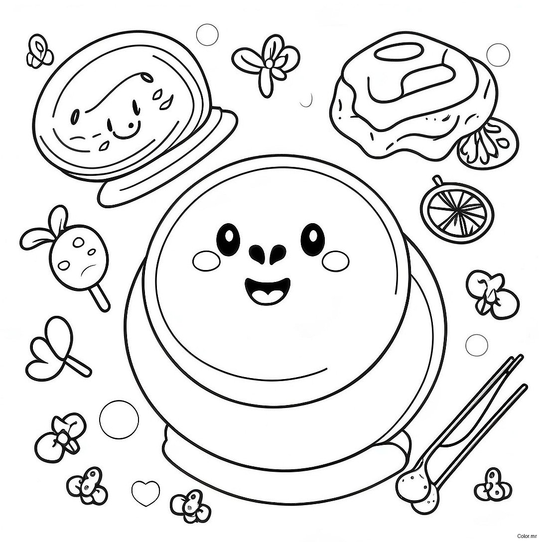 Disney Lunar New Year Food Coloring Page 50214 41873