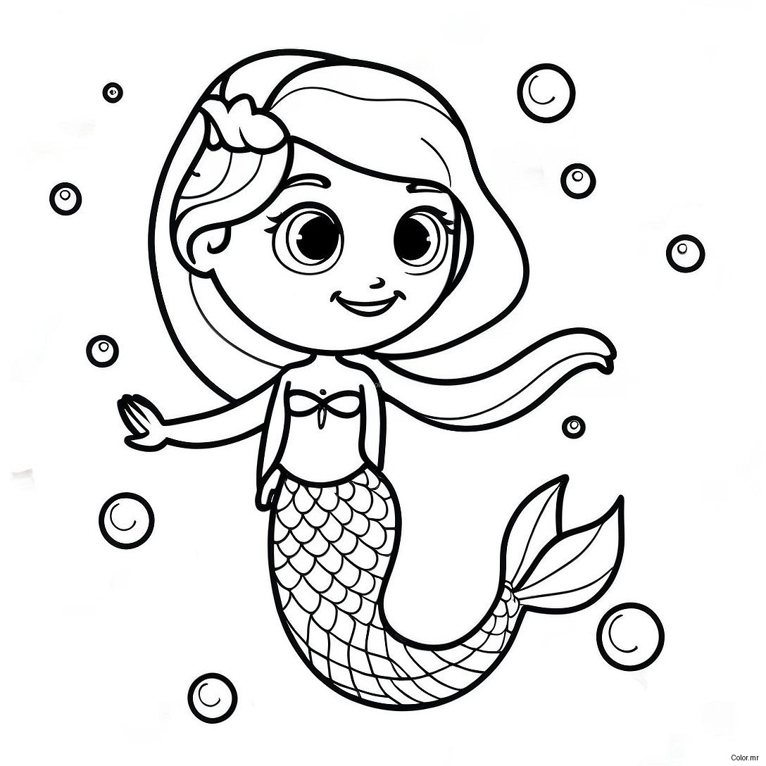 Elegant Elsa Mermaid Underwater Scene Coloring Page 17365 14585