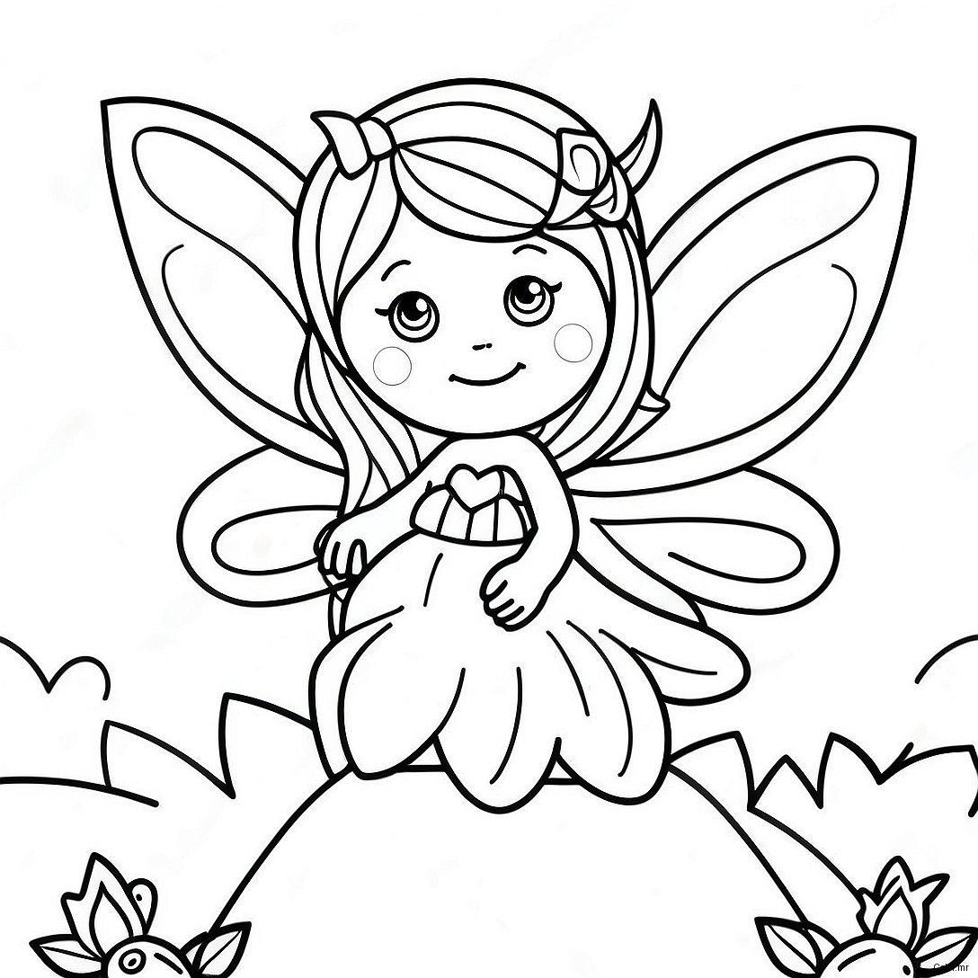 Enchanting Fairy With Sparkling Wings Coloring Page 13138 10914
