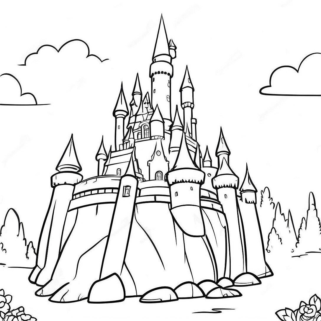 Enchanting Thomas Kinkade Disney Castle Coloring Page 70944 58646