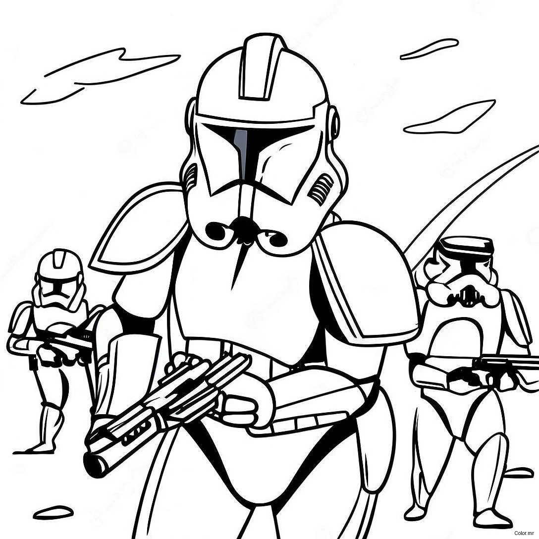 Epic Phase 2 Clone Trooper Battle Coloring Page 29939 26950