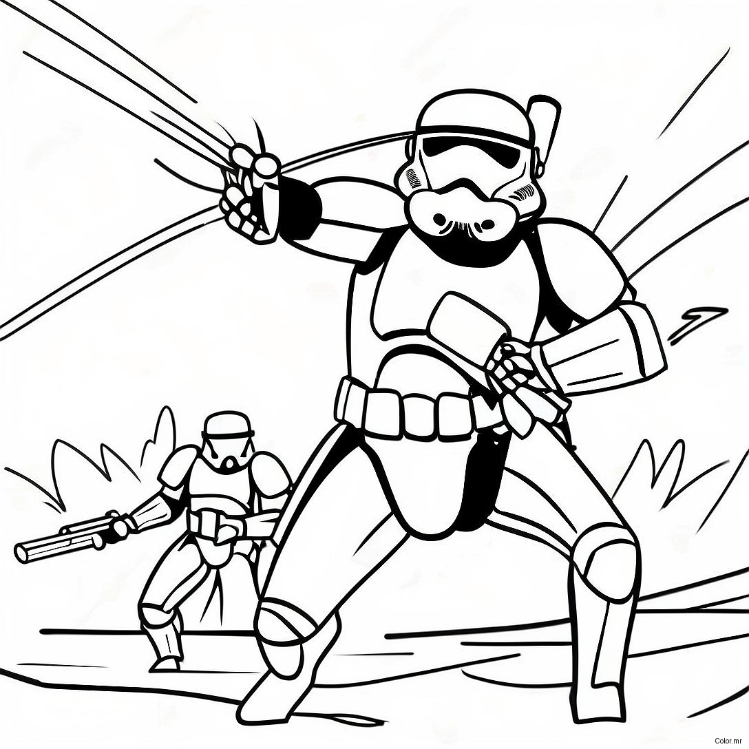 Epic Phase 2 Clone Trooper Battle Coloring Page 29939 26952