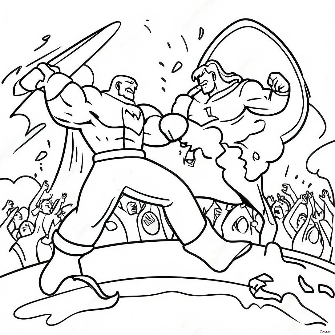Epic Rumble Movie Battle Scene Coloring Page 71374 58985