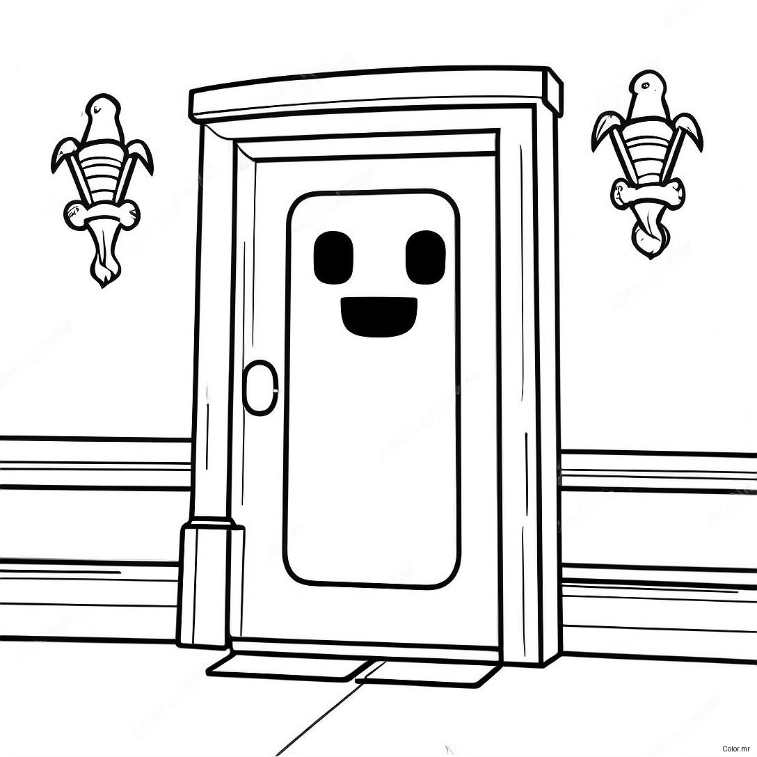 Exciting Roblox Doors Rush Adventure Coloring Page 12908 10731