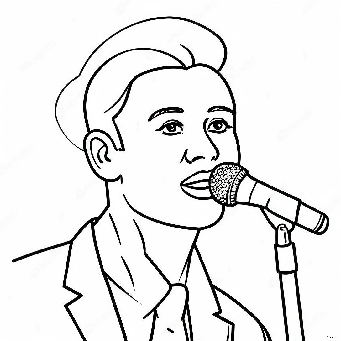 Exciting Talent Show Performer Coloring Page 47064 39163