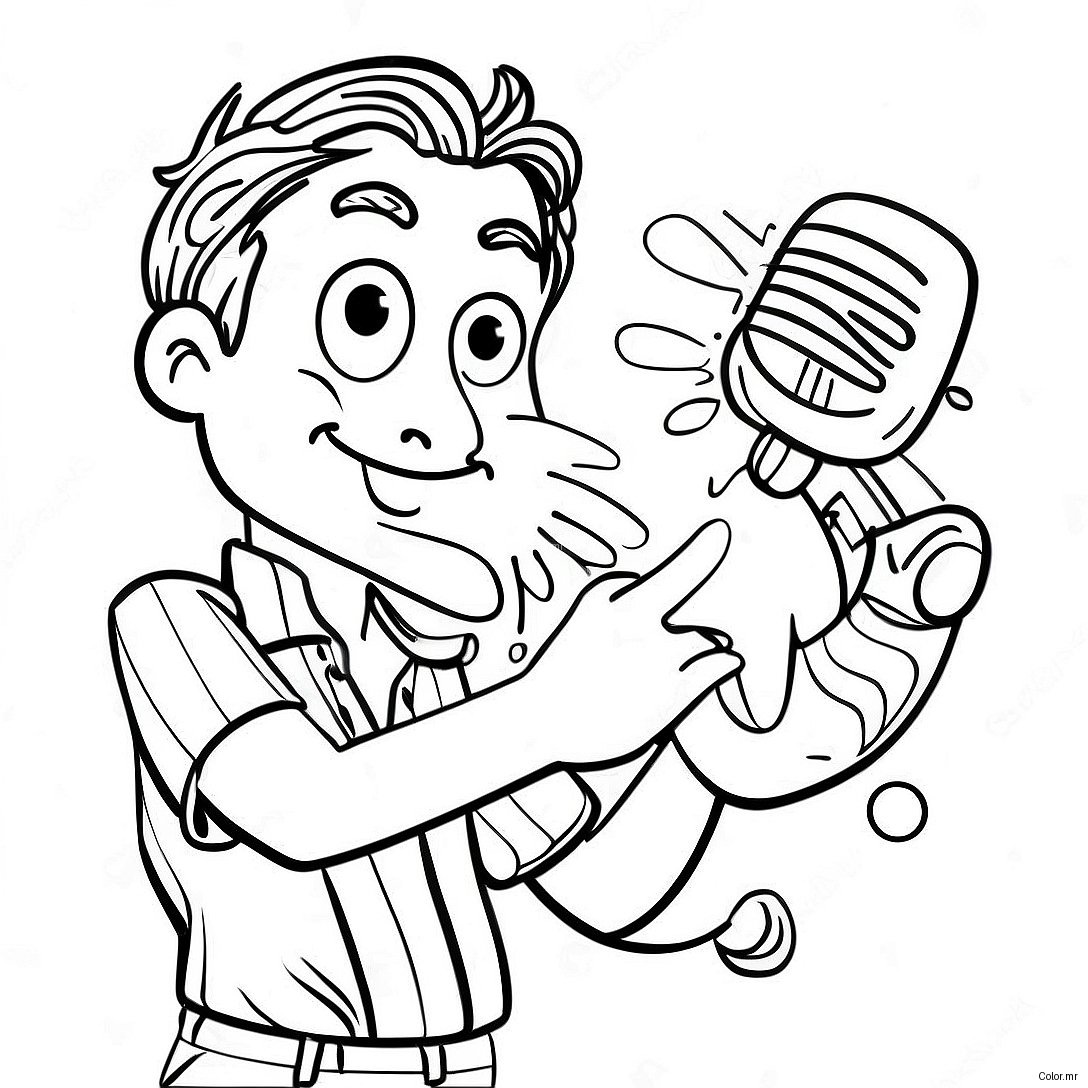 Exciting Talent Show Performer Coloring Page 47064 39164