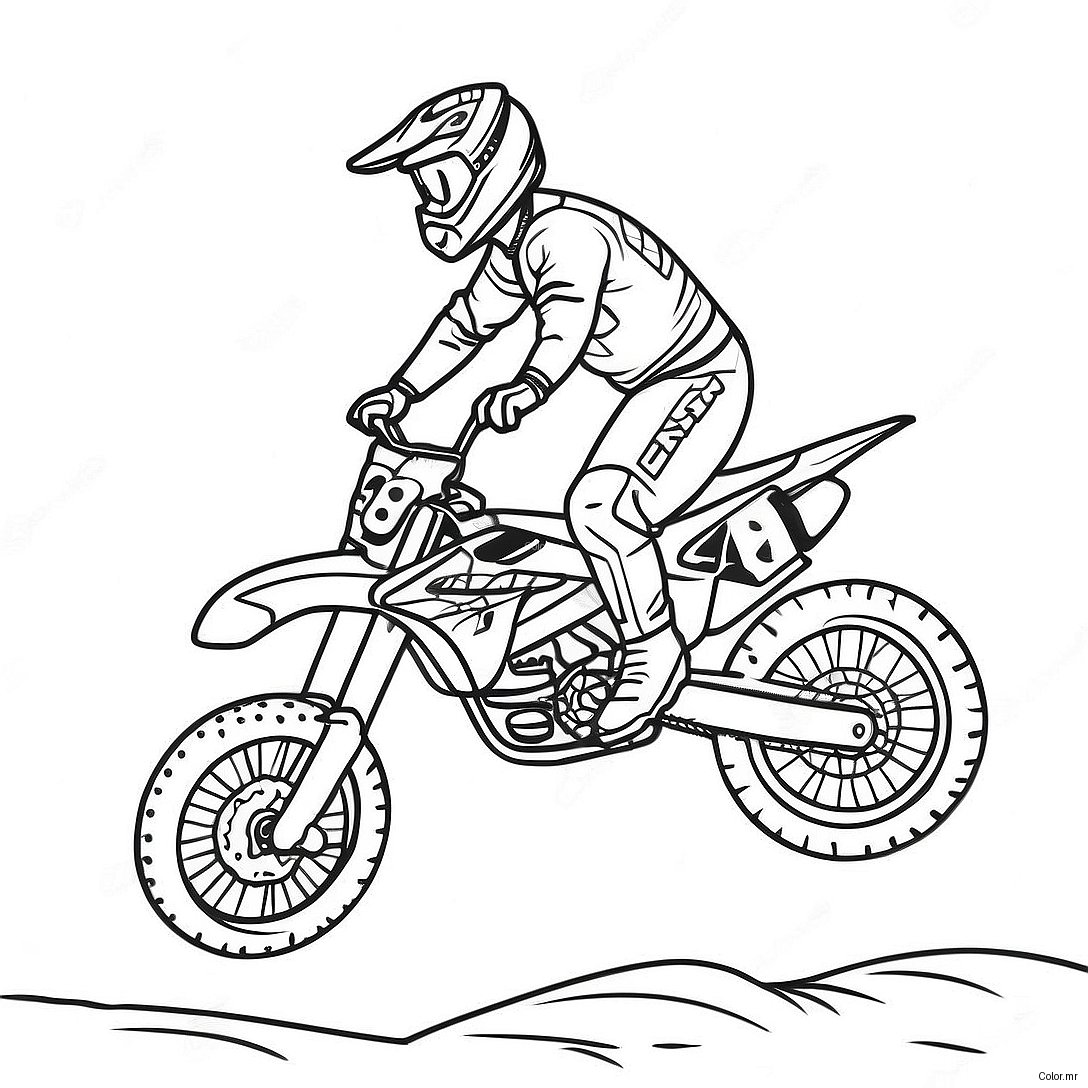 Extreme Supercross Dirt Bike Jump Coloring Page 13418 11140