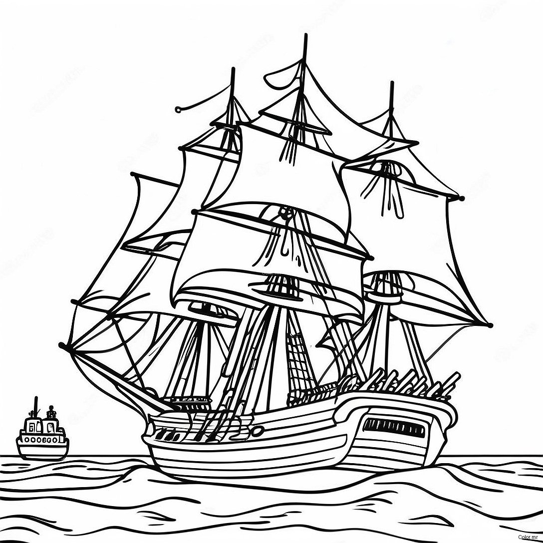 Famous War Of 1812 Naval Battle Coloring Page 56092 46638