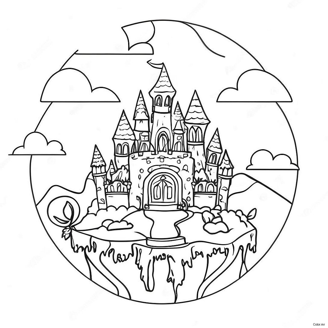 Fantasy Land Of Stories Map Coloring Page 68573 56554