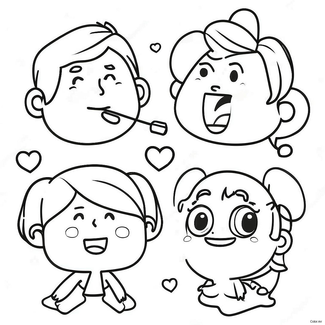 Fun Speech Therapy Characters Coloring Page 50715 42253