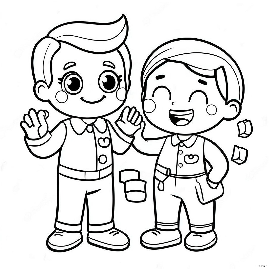 Fun Speech Therapy Characters Coloring Page 50715 42254