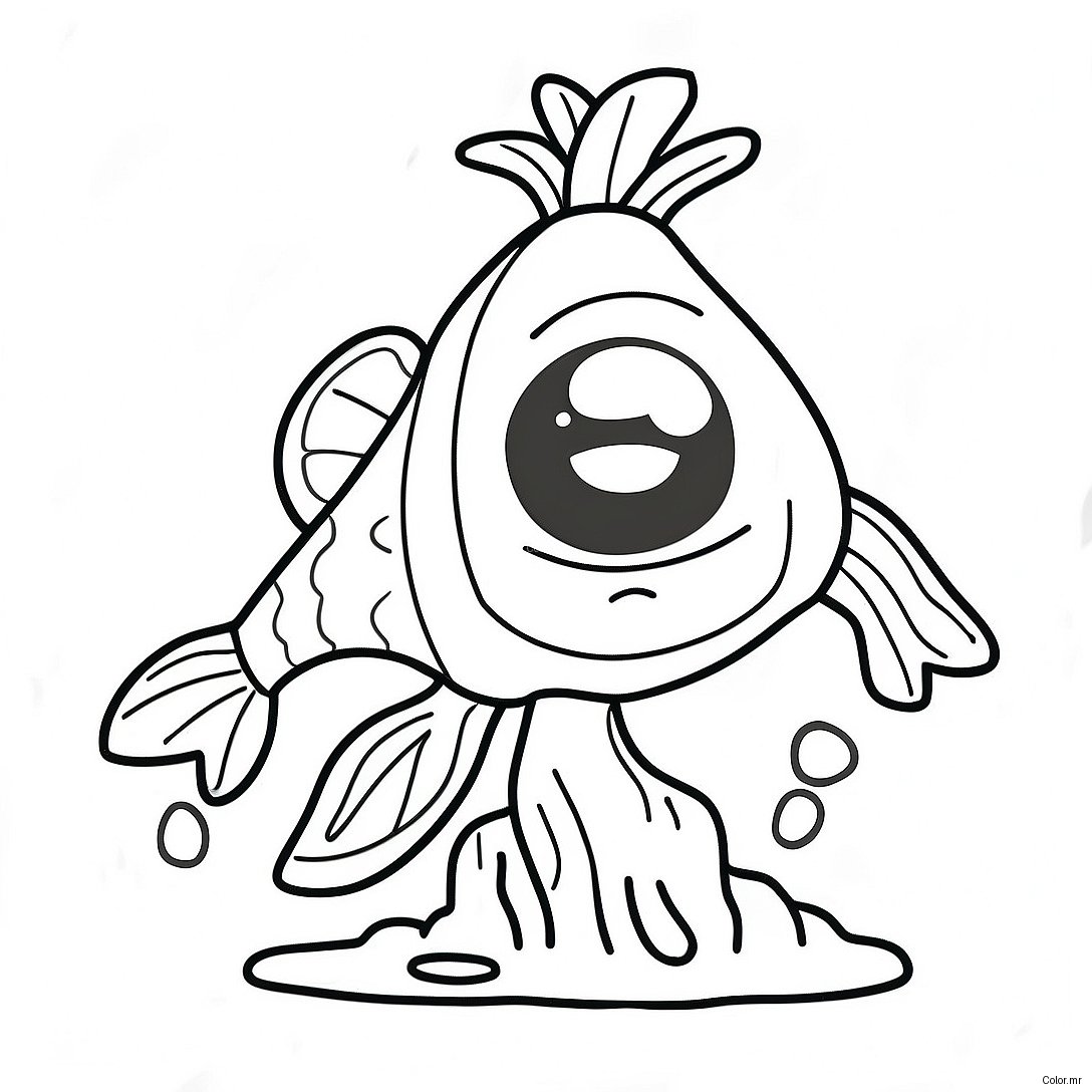 Funny Fortnite Fishstick Character Coloring Page 63170 52289