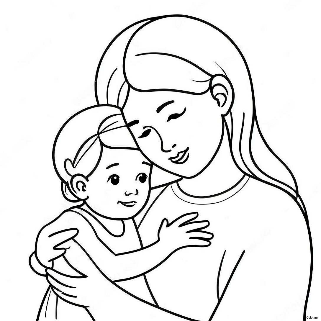 Heartwarming Christian Mothers Day Coloring Page 74636 61573