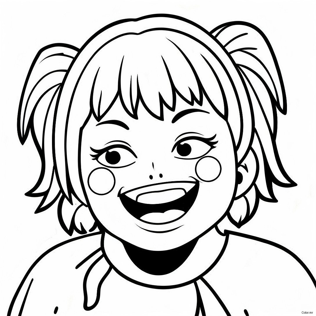 Himiko Toga With Bloodthirsty Smile Coloring Page 14410 11922