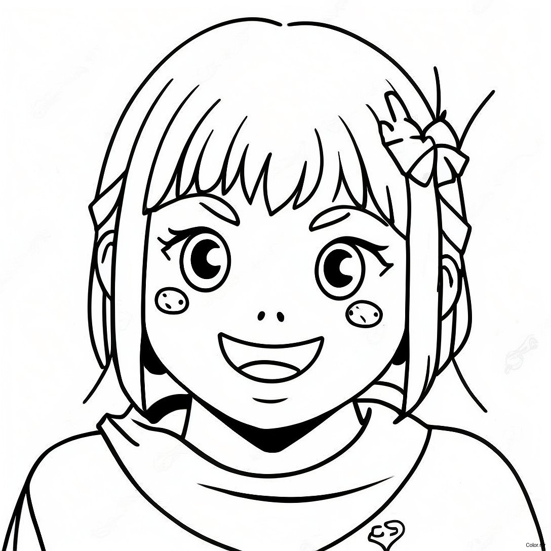 Himiko Toga With Bloodthirsty Smile Coloring Page 14410 11923