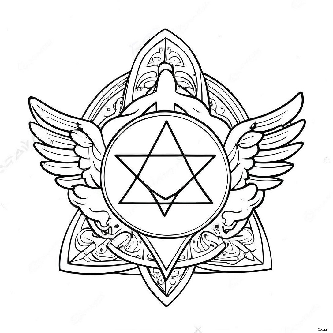 Holy Trinity Symbol With Rays Coloring Page 68814 56730