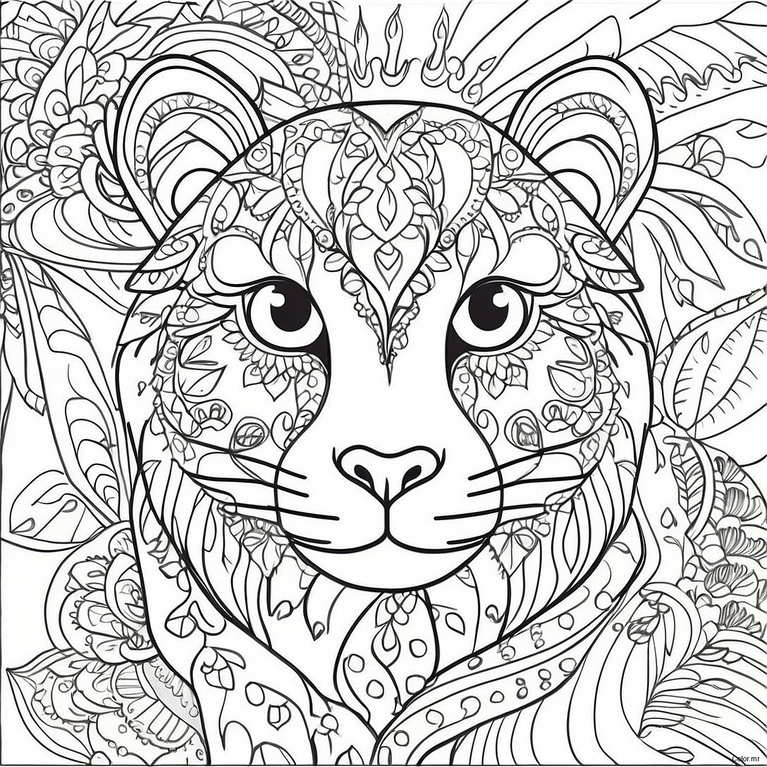 Intricate Grayscale Animal Patterns Coloring Page 12538 10430