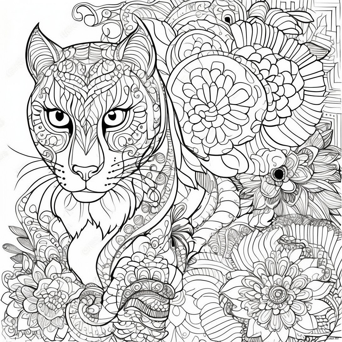 Intricate Grayscale Animal Patterns Coloring Page 12538 10431
