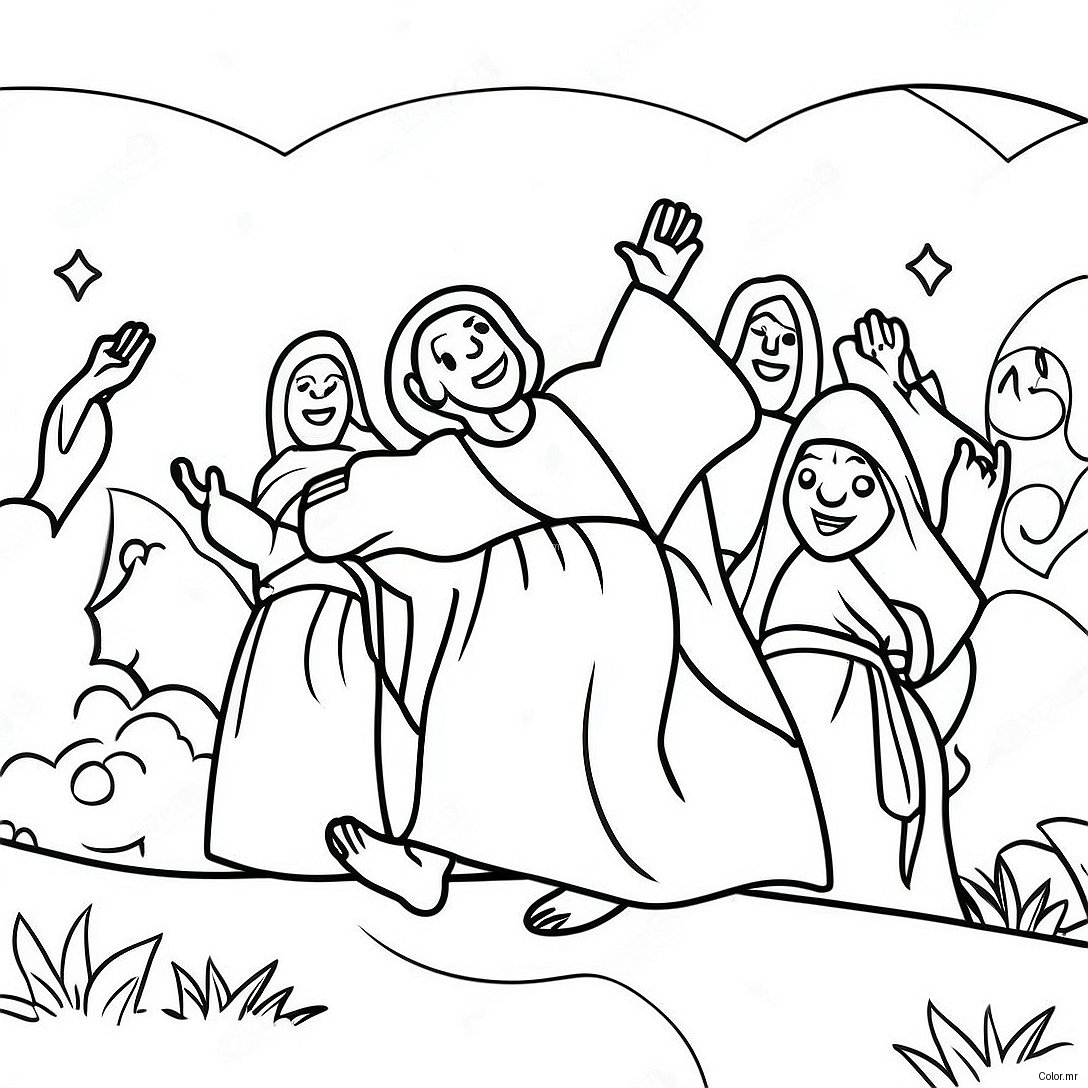 Joyful Resurrection Celebration Coloring Page 48795 40538