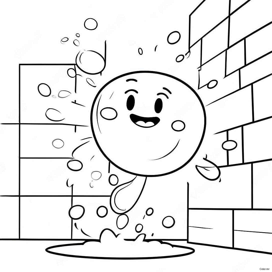 Kool Aid Man Splashing Through Wall Coloring Page 29277 26439