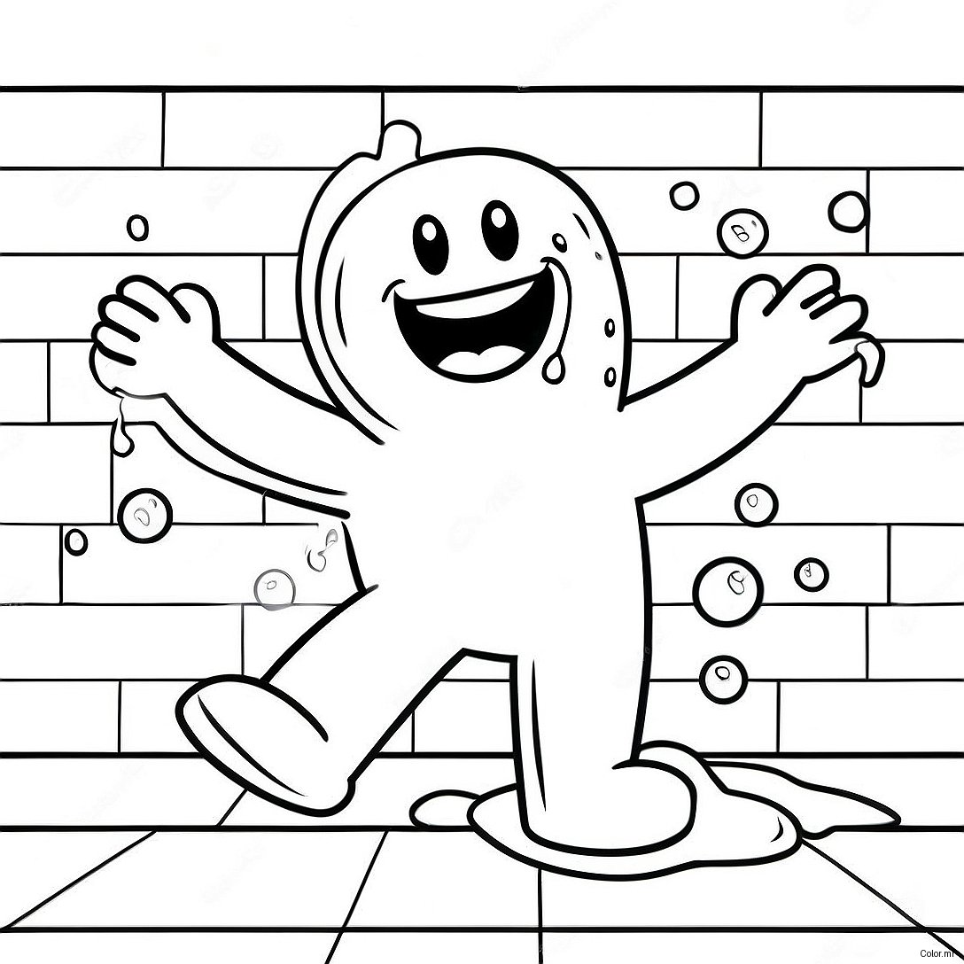Kool Aid Man Splashing Through Wall Coloring Page 29277 26440