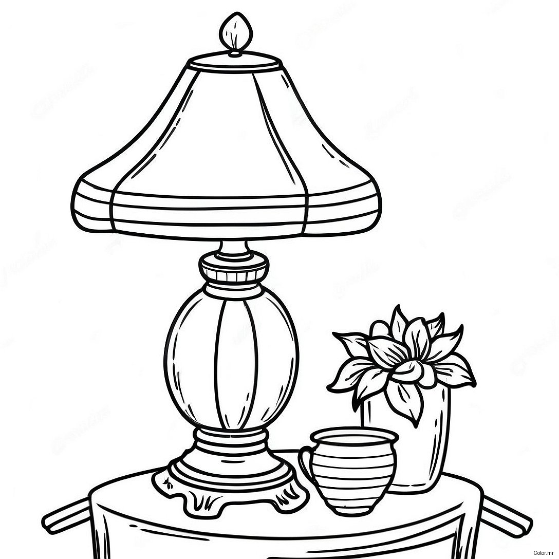 Lampe De Table Vintage A Colorier 47144 39221