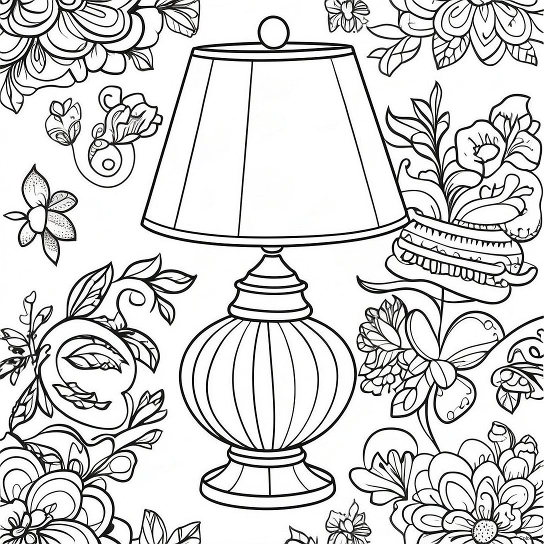 Lampe De Table Vintage A Colorier 47144 39223