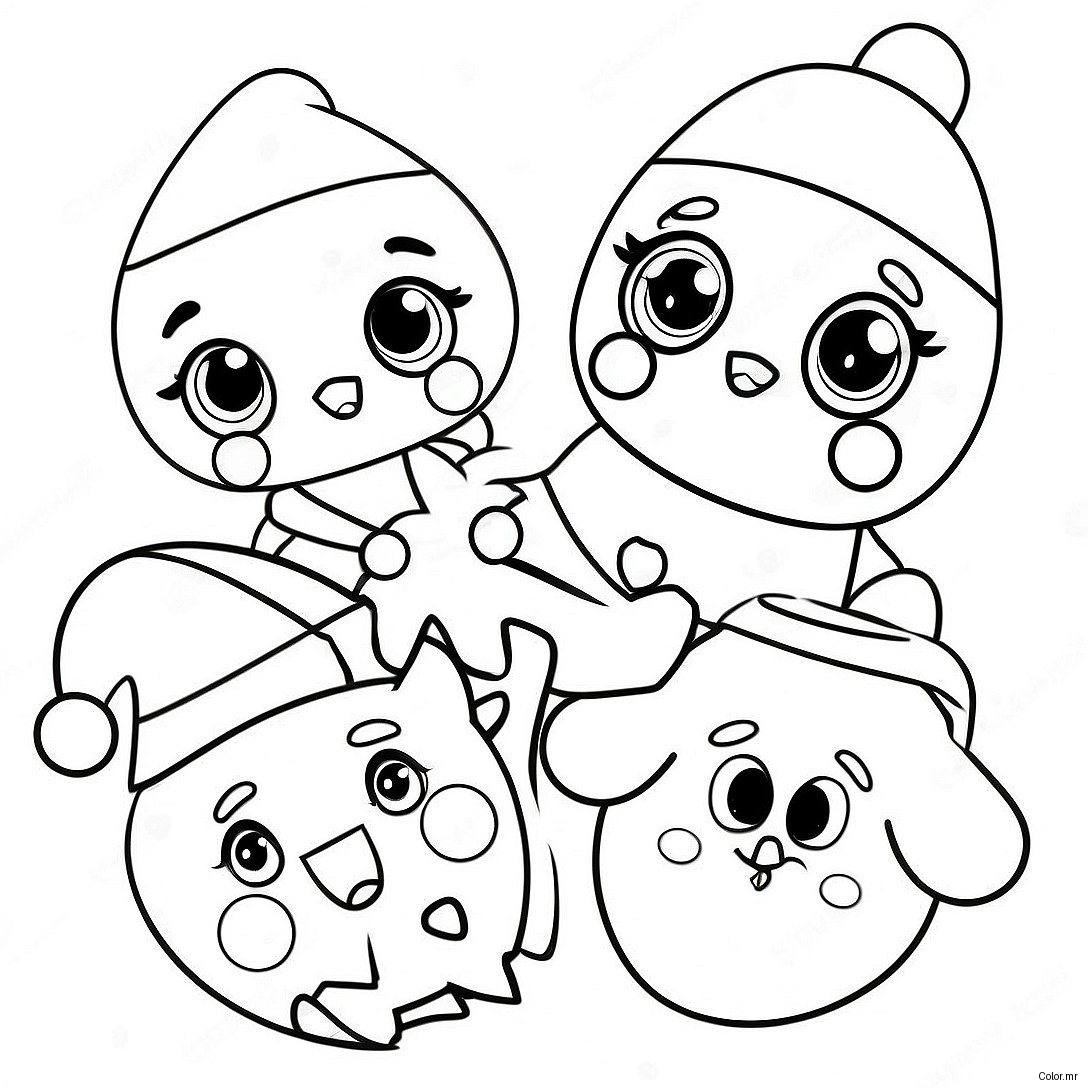Lol Surprise Dolls In Santa Hats Coloring Page 31809 16353
