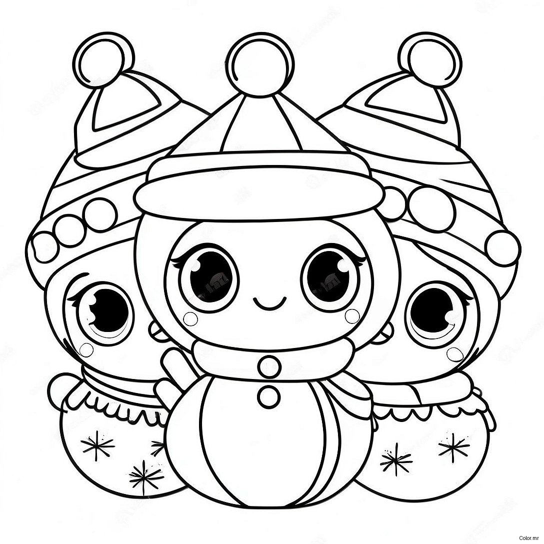 Lol Surprise Dolls In Santa Hats Coloring Page 31809 16356