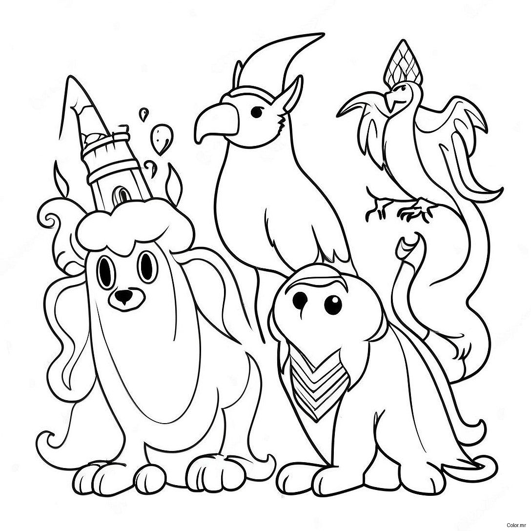 Magical Creatures From Hogwarts Legacy Coloring Page 61977 51365