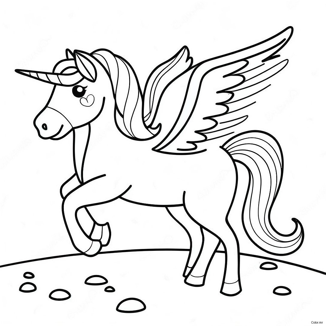 Magical Unicorn Girl In A Rainbow Coloring Page 13759 11402