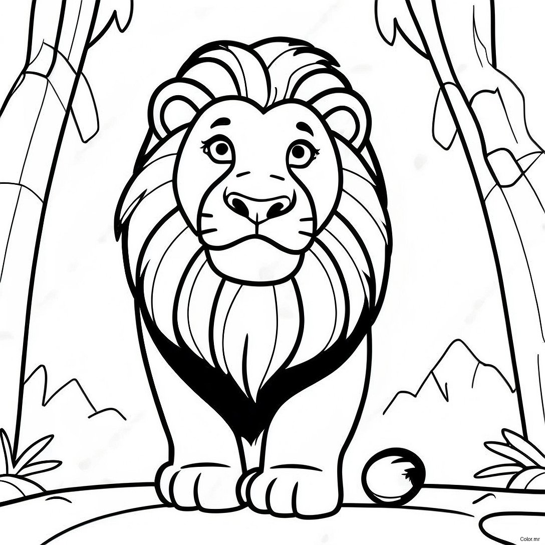 Majestic Mufasa In The Pride Lands Coloring Page 12378 10128