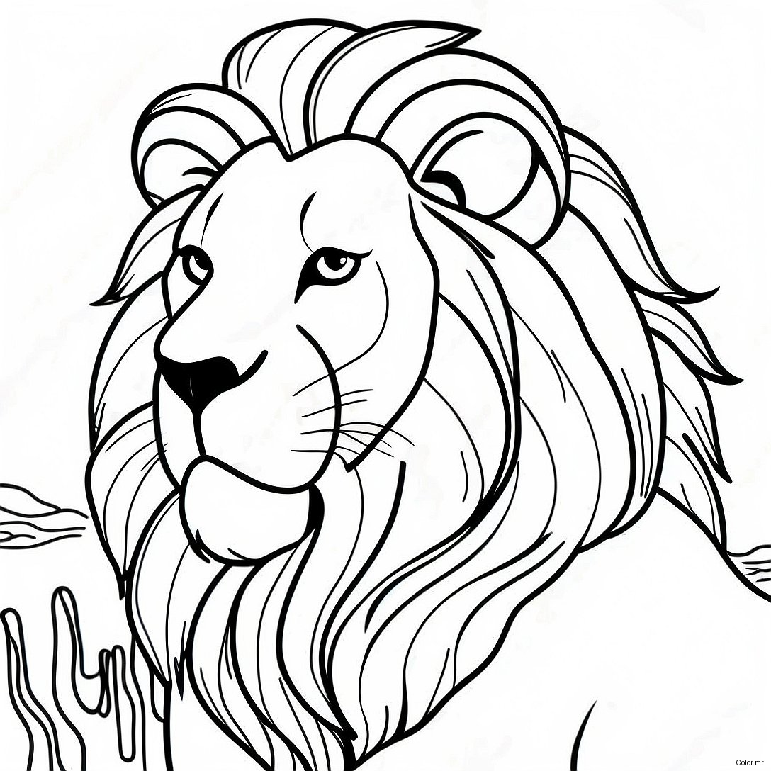 Majestic Mufasa In The Pride Lands Coloring Page 12378 10303
