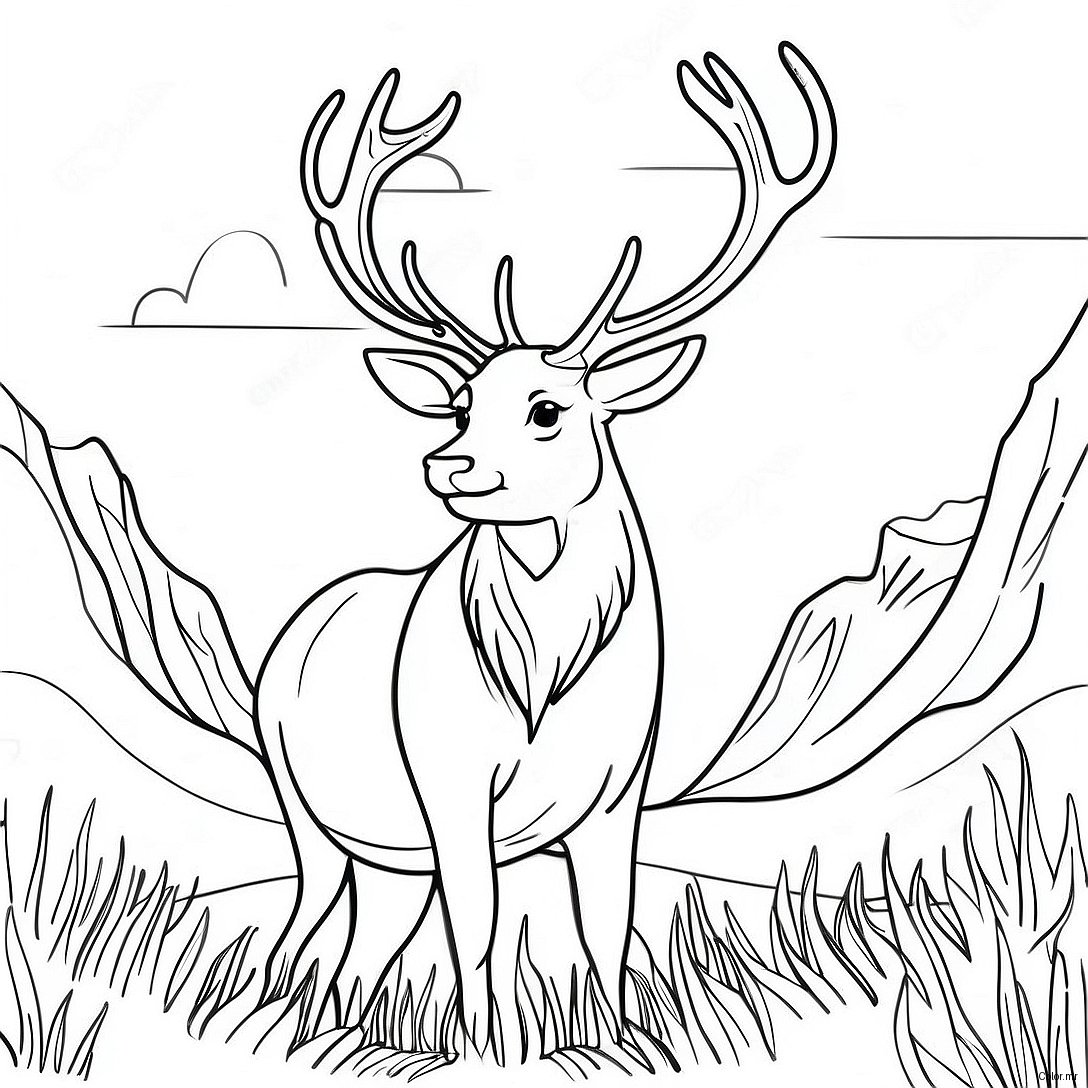 Majestic Stag Coloring Page 51885 43194