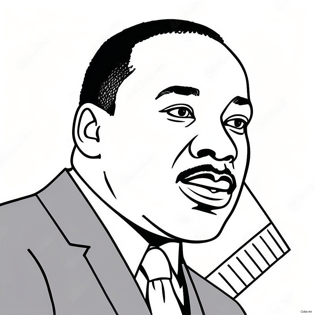 Martin Luther King Jr Inspiring Speech Coloring Page 36294 30272