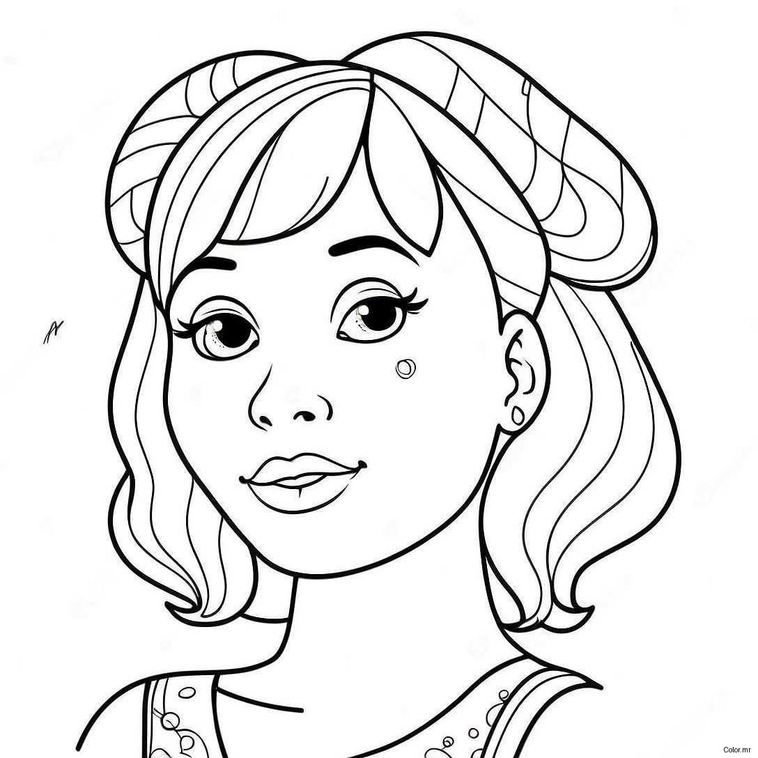 Melanie Martinez With Colorful Hair Coloring Page 11528 9445