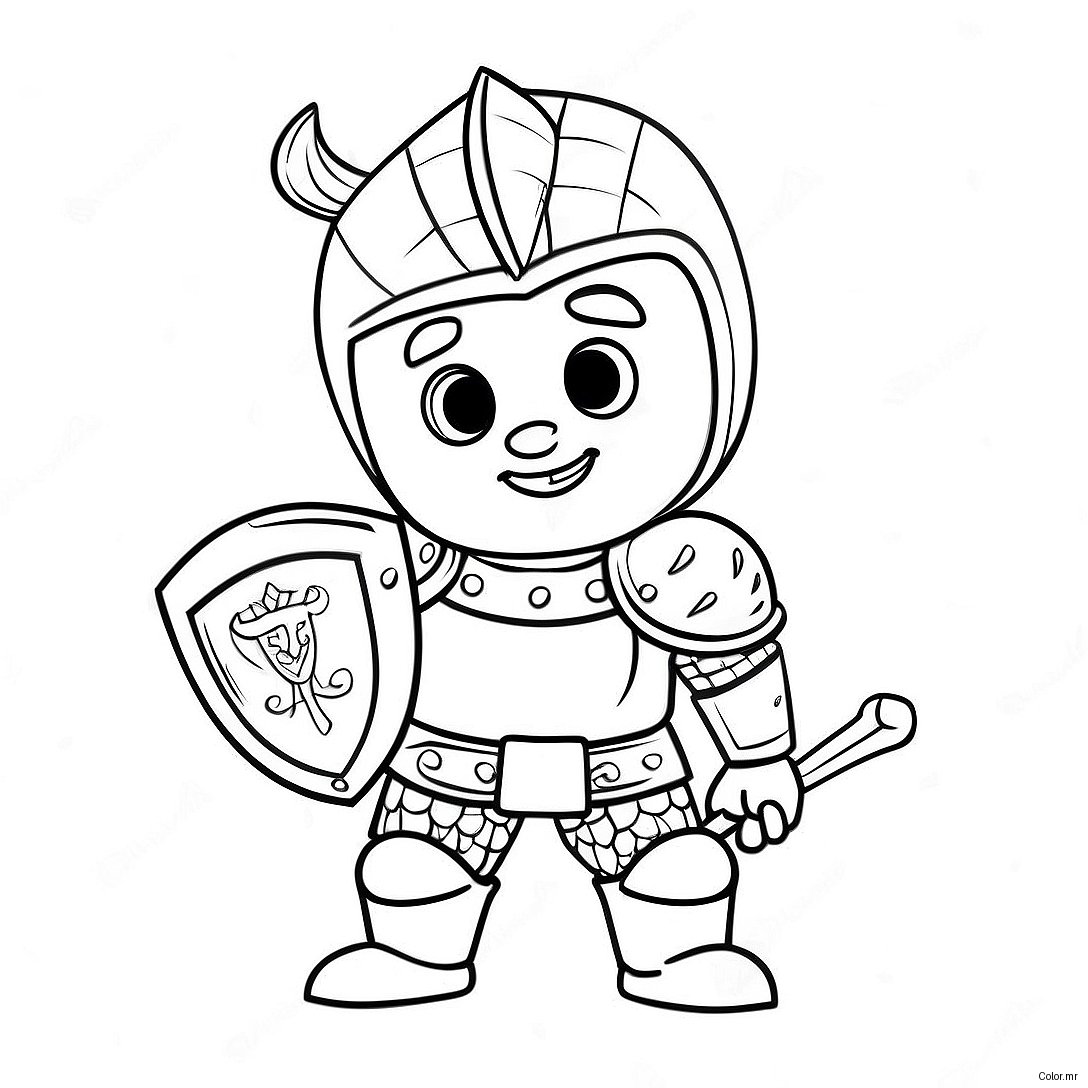 Mike The Knight With Sparkling Armor Coloring Page 70854 58566