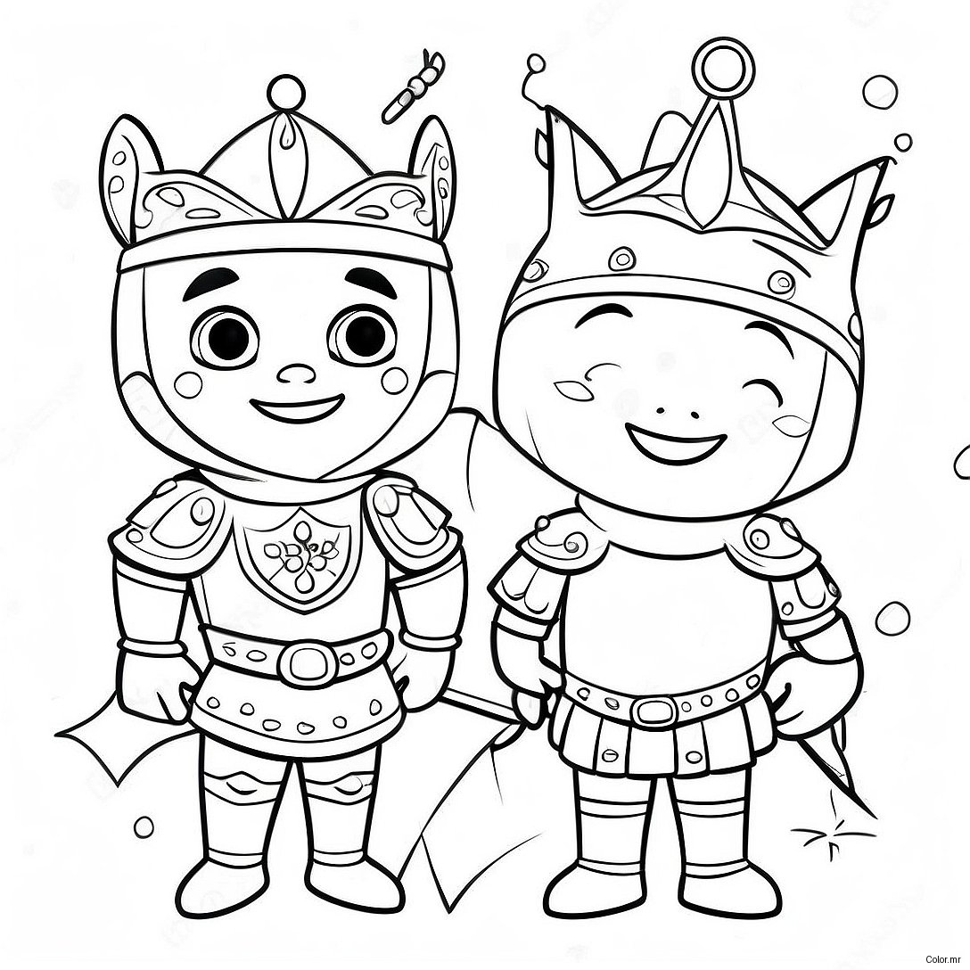 Mike The Knight With Sparkling Armor Coloring Page 70854 58568
