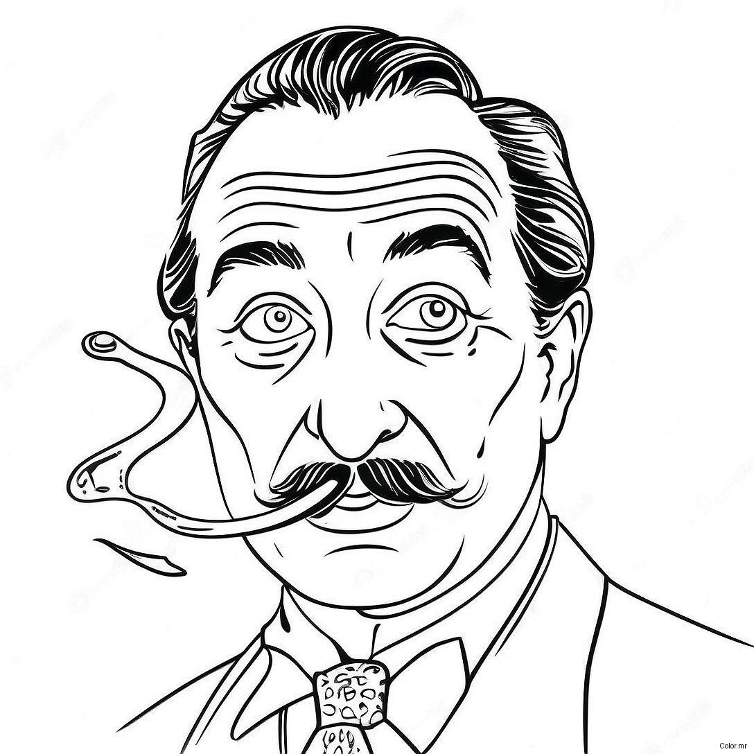 Page A Colorier Art Surrealiste De Salvador Dali 67252 55493