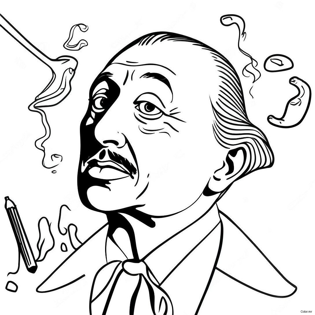 Page A Colorier Art Surrealiste De Salvador Dali 67252 55494