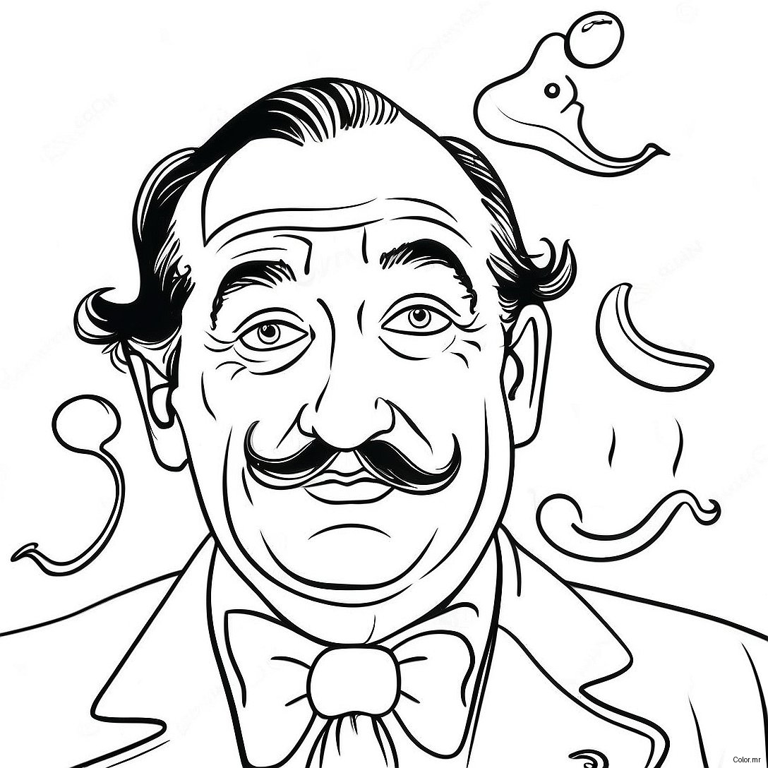 Page A Colorier Art Surrealiste De Salvador Dali 67252 55495