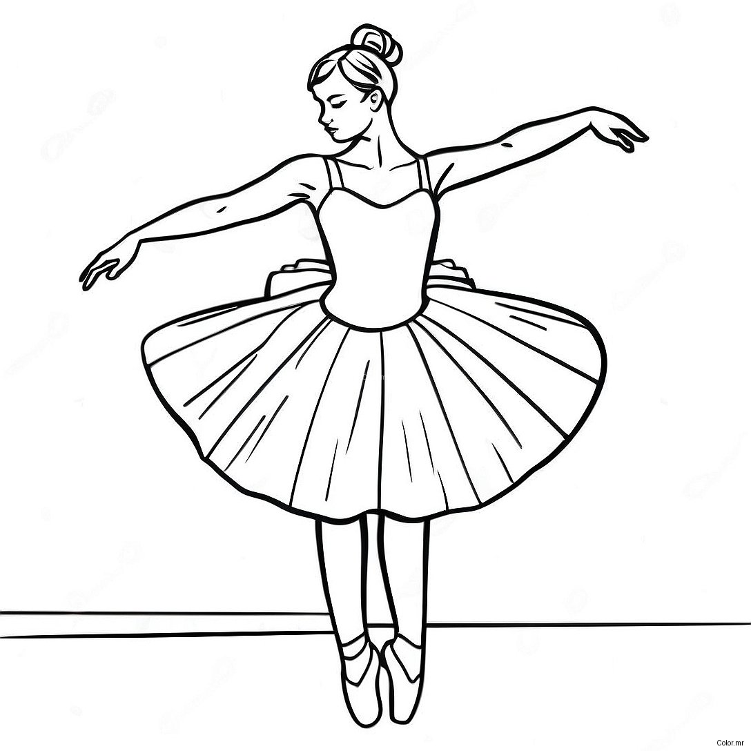 Page A Colorier Ballerine Realiste 12567 10459