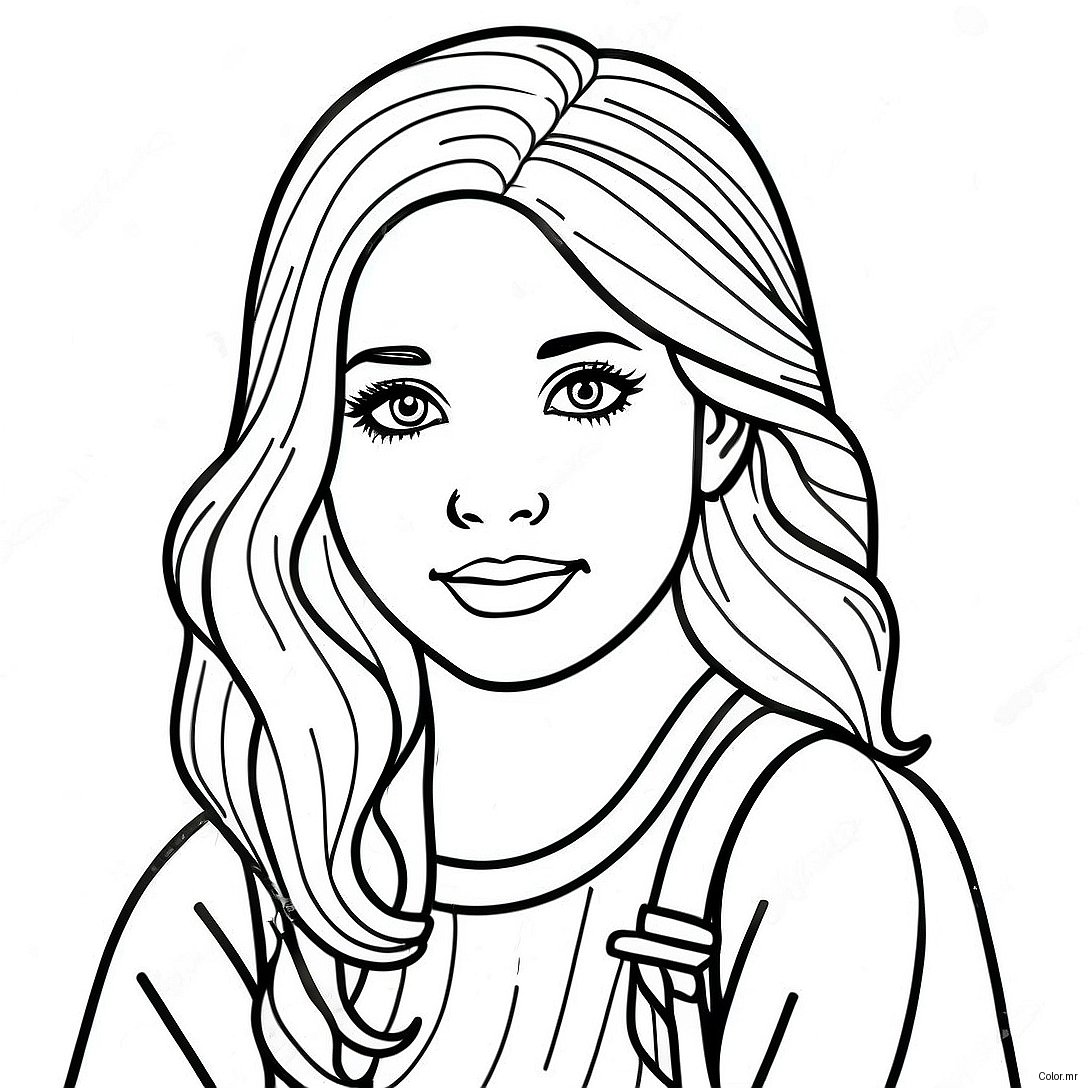 Page A Colorier Belle Fille Realiste 8044 6529