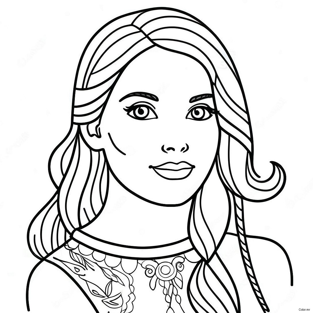 Page A Colorier Belle Fille Realiste 8044 6530