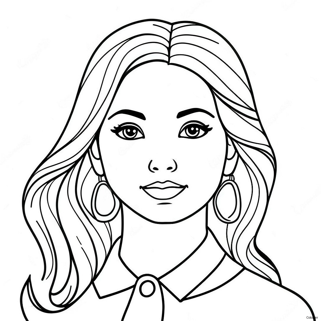 Page A Colorier Belle Fille Realiste 8044 6531