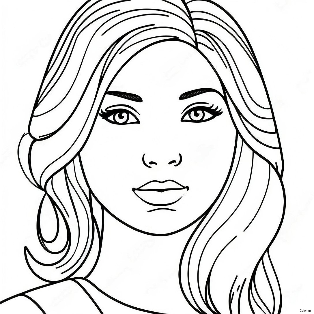 Page A Colorier Belle Fille Realiste 8044 6532