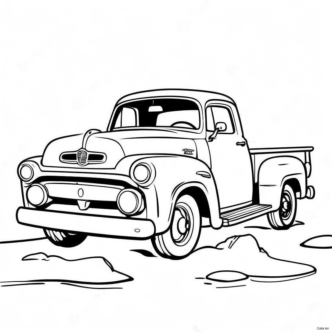 Page A Colorier Camion De Livraison Vintage 28526 25845